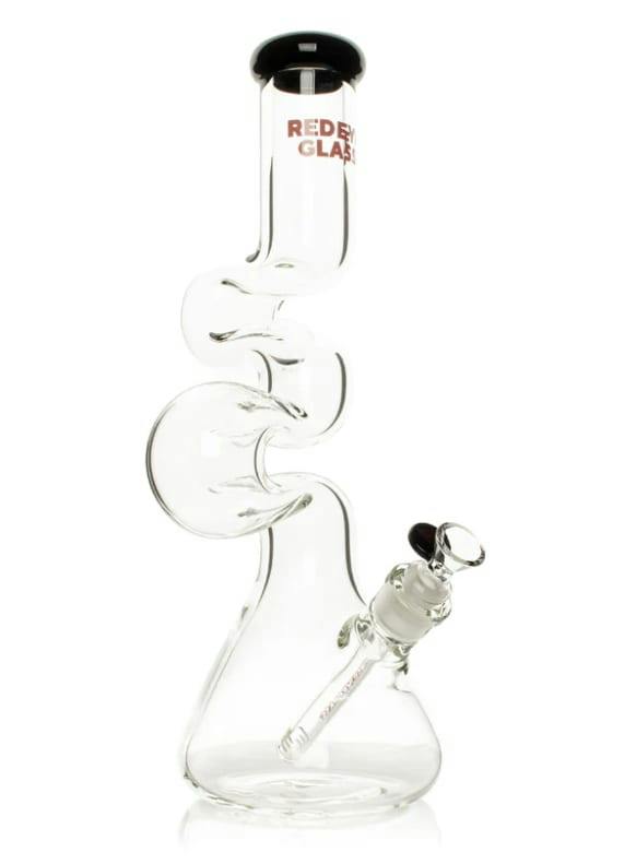 16" 7mm Thick Loop-D-Loop Water Pipe - Black