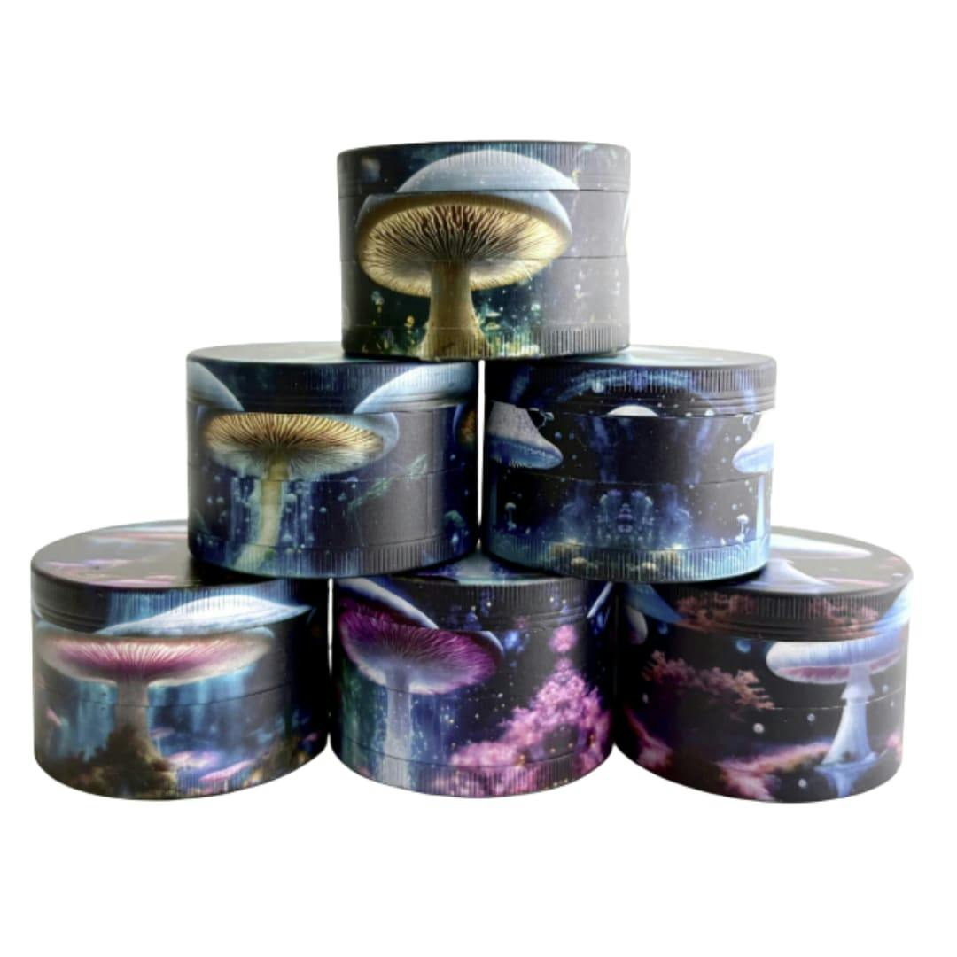 Ghost Mushrooms Design Grinder 63*44mm 4 Parts