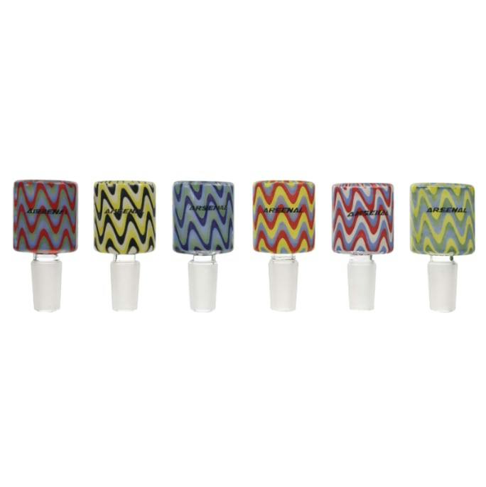 14mm Arsenal Zig-Zag Marble Glass Bowl