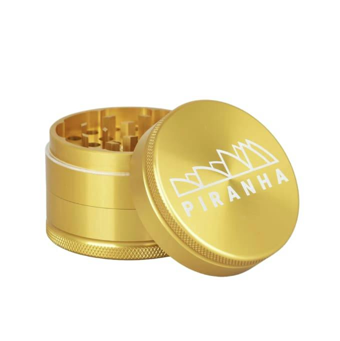 Piranha 3pc 56mm Grind-and-Store Aluminum Grinder - Gold