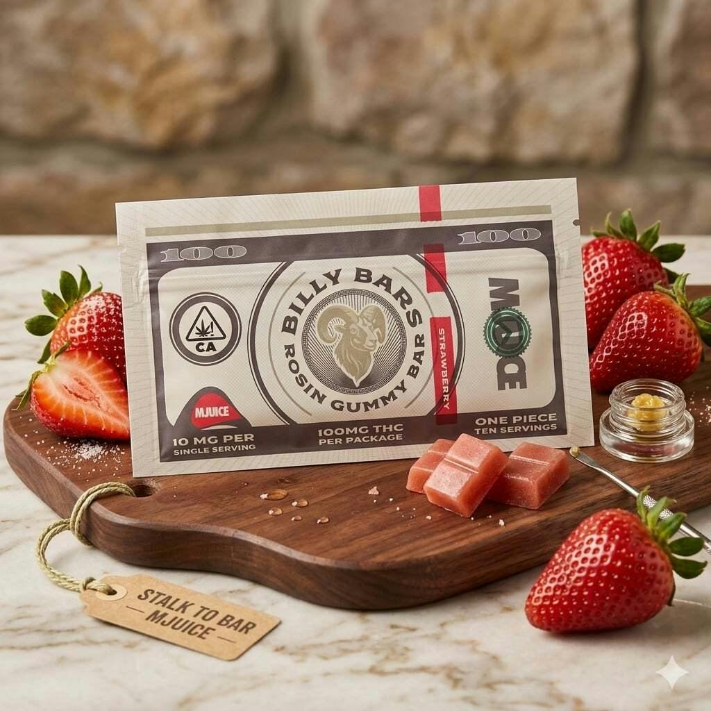 Mjuice - Billy Bars Strawberry Rosin Gummies - Strawberry