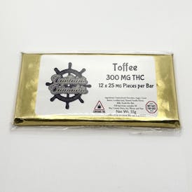 Toffee Chocolate Bar - 300 Mg - Captains Cannabis