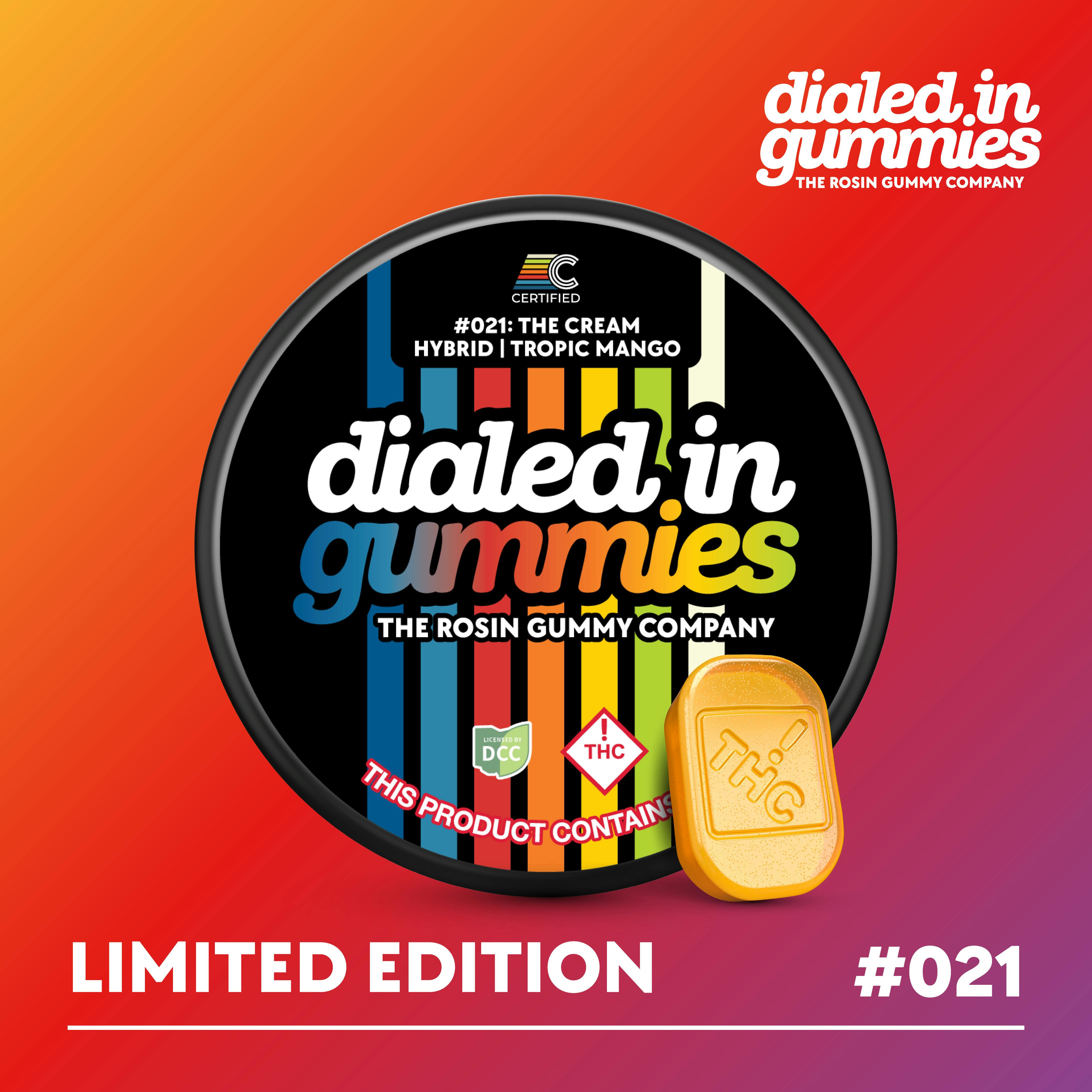 Dialed In | Tropic Mango LE The Cream 10pc | 100mg Rosin Gummies