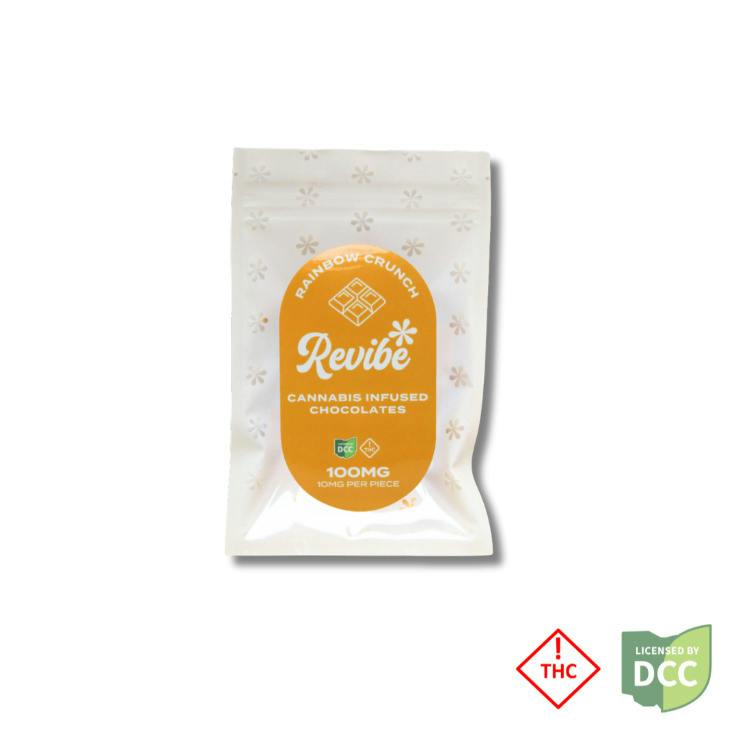 Revibe | Rainbow Crunch 10pc | 100mg Chocolate Squares