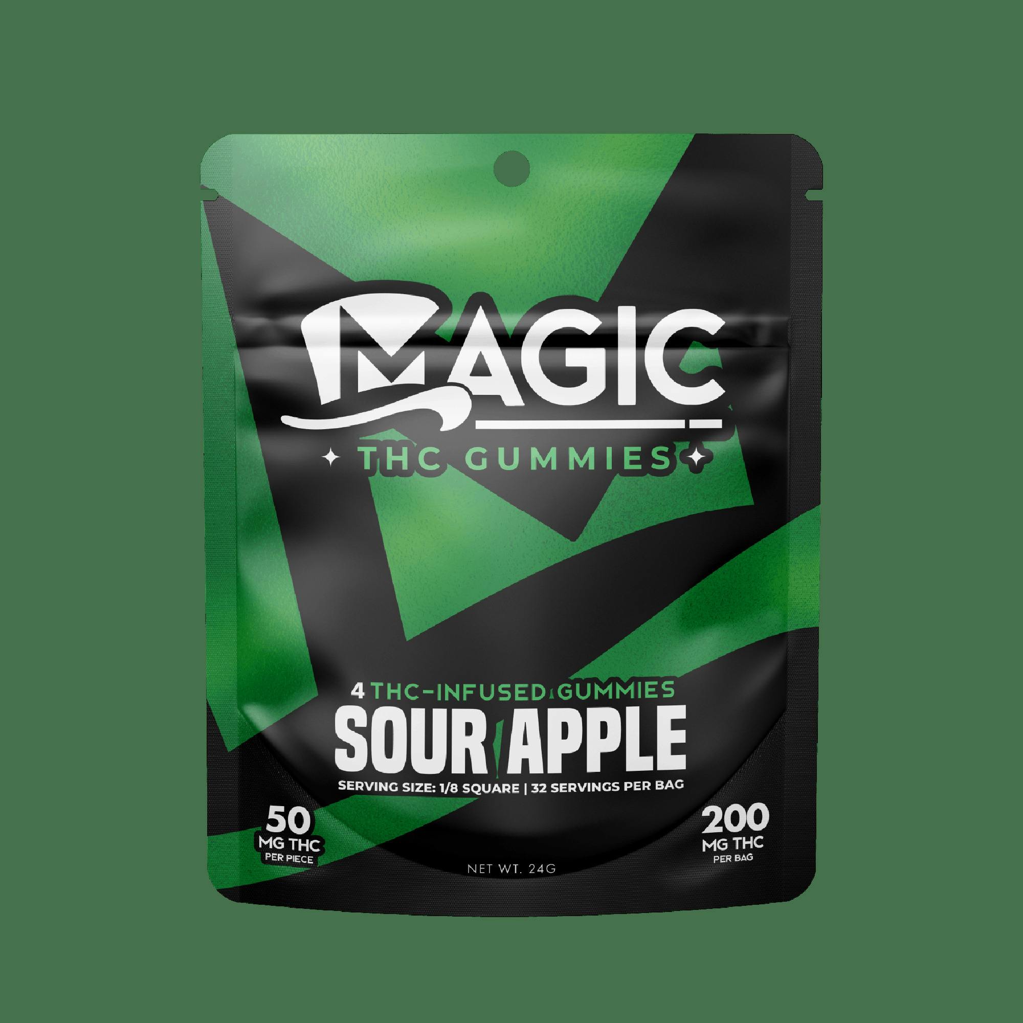 Magic | Green Apple | 200mg Gummies | REC