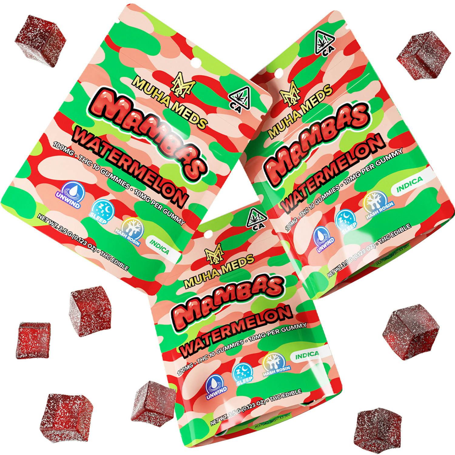 Muha Meds Mamba | Watermelon | 200mg Gummies | REC