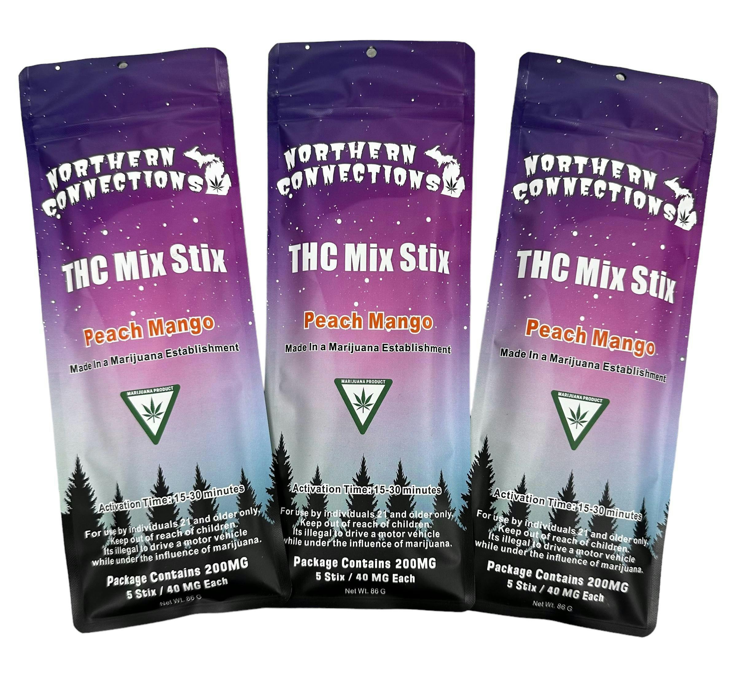 Northern Connections | THC Mix Stix | Mixed Berry | 200mg Drink Mix | REC