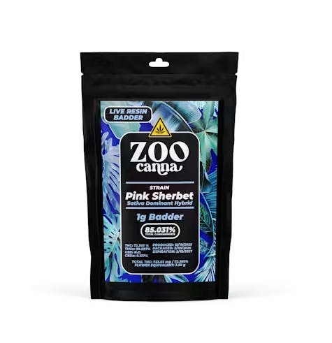 Pink Sherbet by Zoo Canna 1g Live Badder | Sativa at Dakota Health and Wellness
