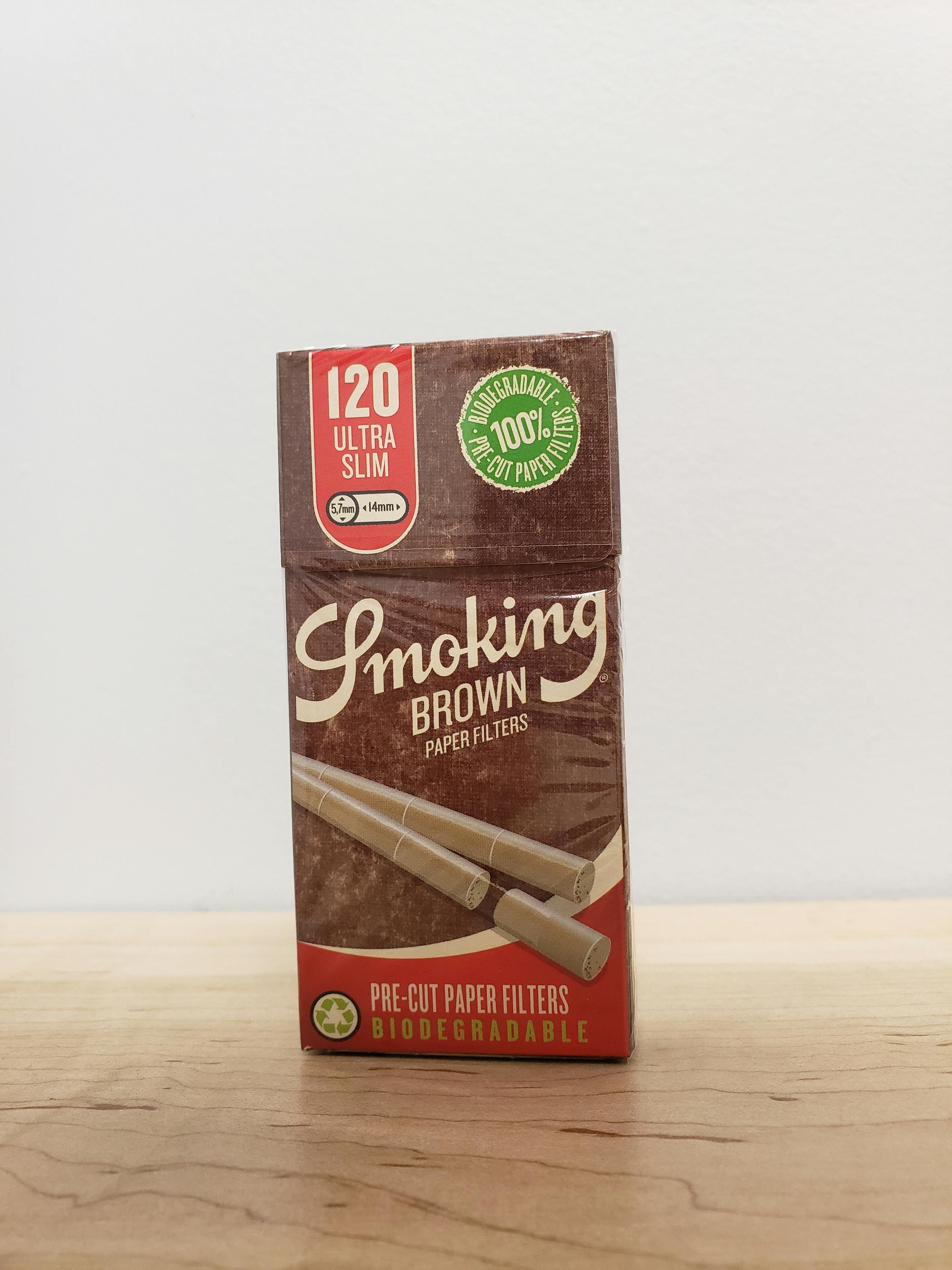 Smoking - BIODEGRADABLE Ultra Slim Pre-Cut Filters - Brown