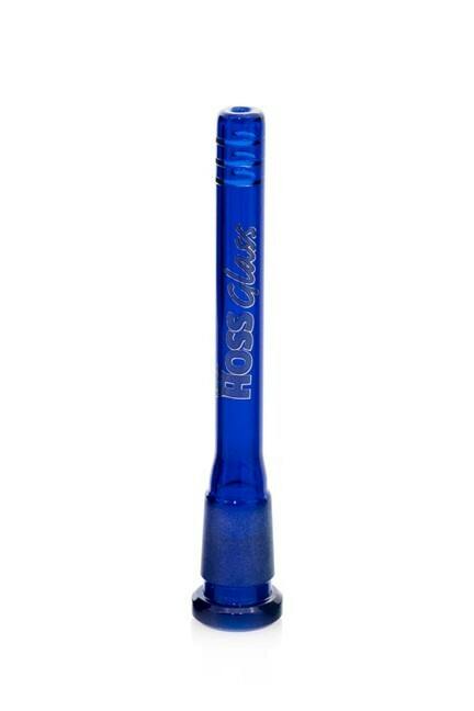 Hoss Glass - Full Colour Downstem Diffuser with Cuts - 12cm - Blue - YX10C-12-b