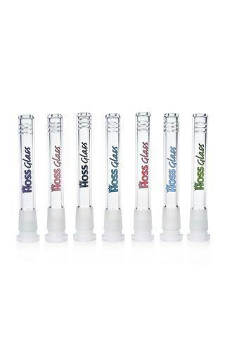 HOSS Glass - Diffuser downstem with cuts - 10cm - White Logo - YX10-10-w