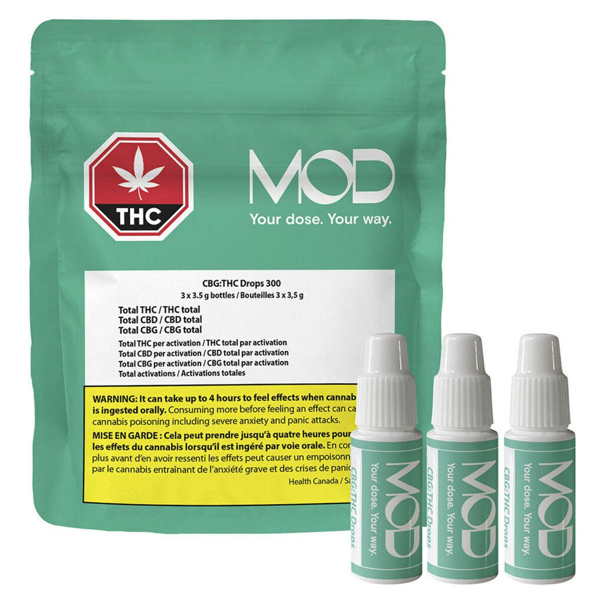 MOD - CBG:THC Drops 300 [PURPLE LABEL] - Blend - 9ml