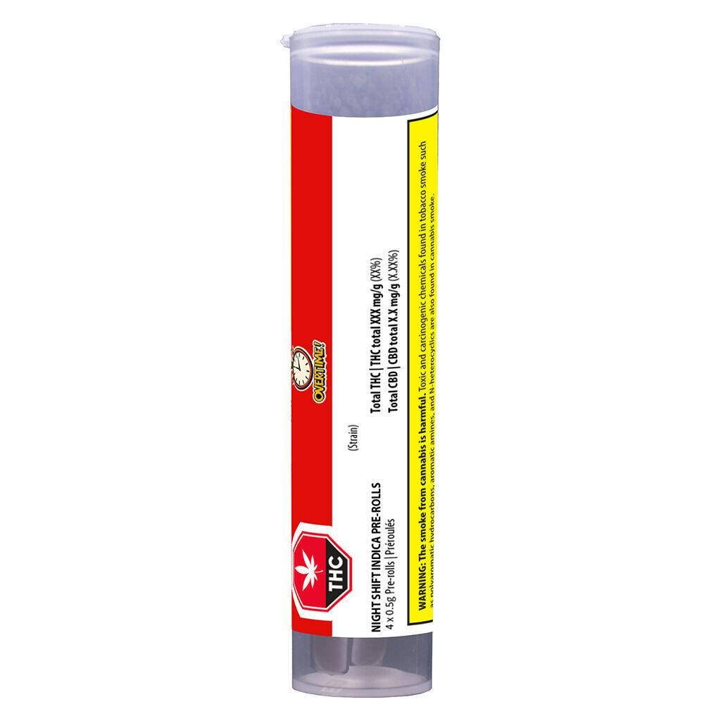 OVERTIME - Night Shift Indica - Pre-Roll (Value) - Indica - 4x0.5g