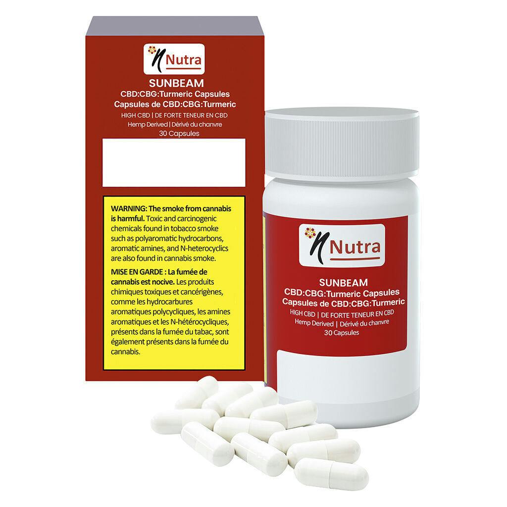 Naturally Nutra - Sunbeam CBD:CBG - Hybrid - 30 caps