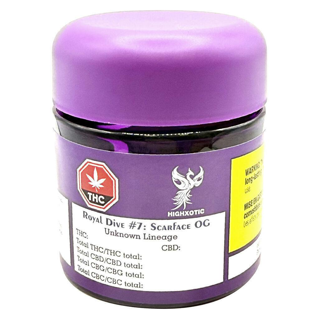 HighXotic - Royal Dive #7: Scarface OG (Purple Label) - Indica - 3.5g