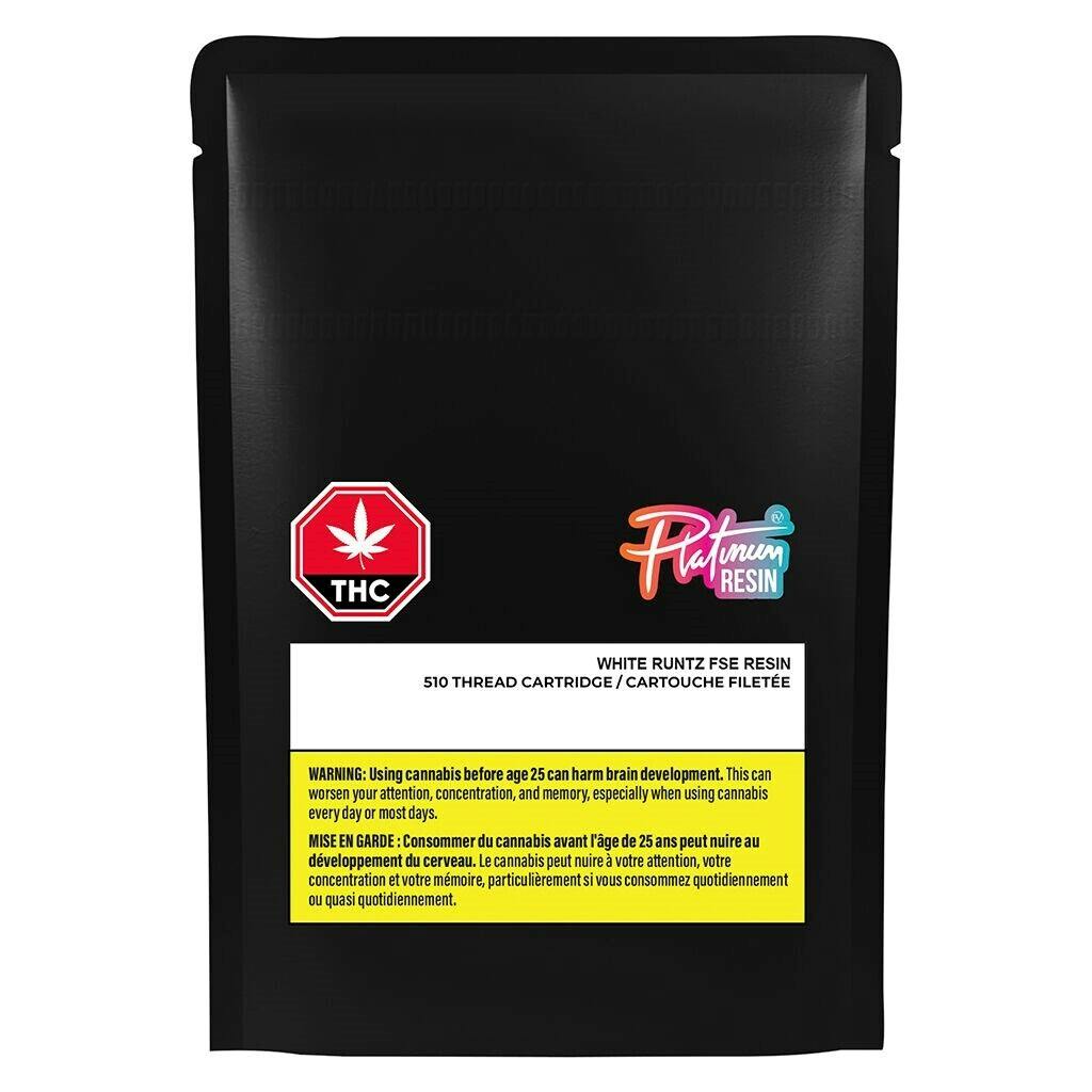 Platinum - White Rntz FSE Resin 510 Thread Cartridge - Sativa - 1g