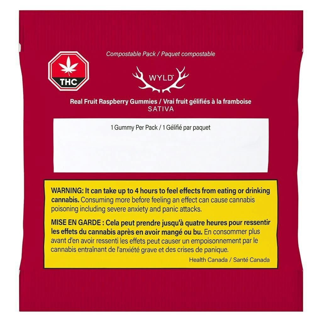 Wyld - Real Fruit Raspberry Gummies - SATIVA - 1 Pack