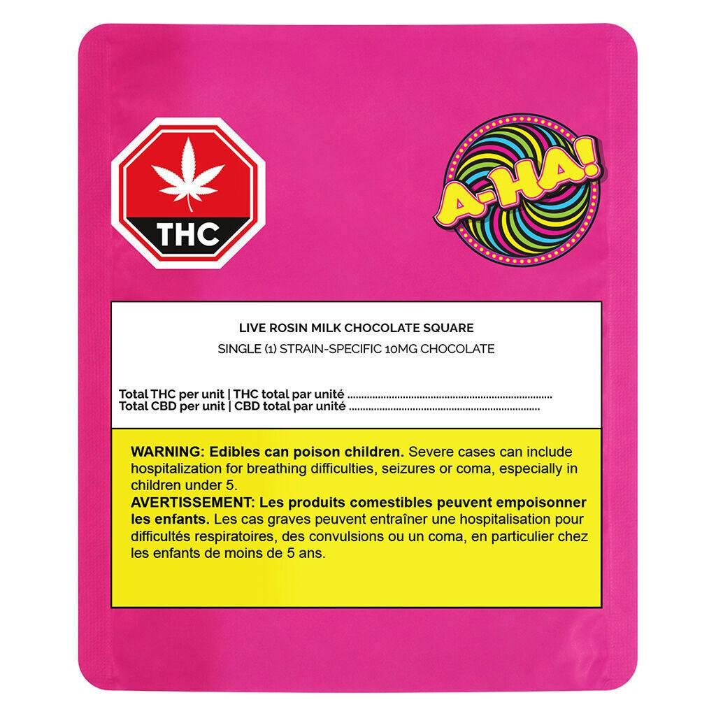 A-Ha! - Live Rosin Milk Chocolate Square - Hybrid - 1 Pack