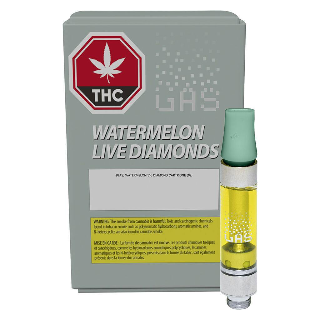 (GAS) - Watermelon 510 Diamond Cartridge - Indica - 1g