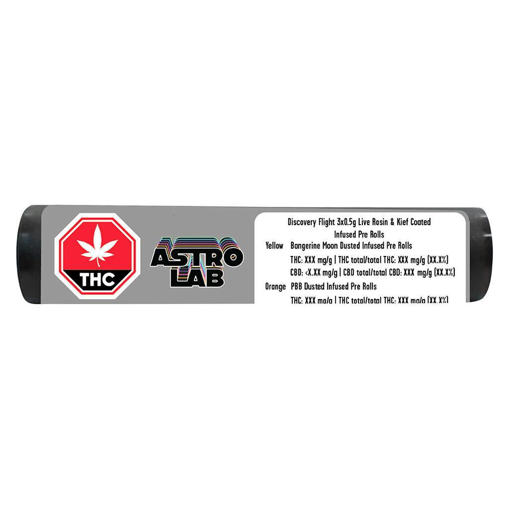 Astrolab - DISCOVERY FLIGHT Live Rosin Infused Kief Coated Pre-Roll - Hybrid - 3x0.5g