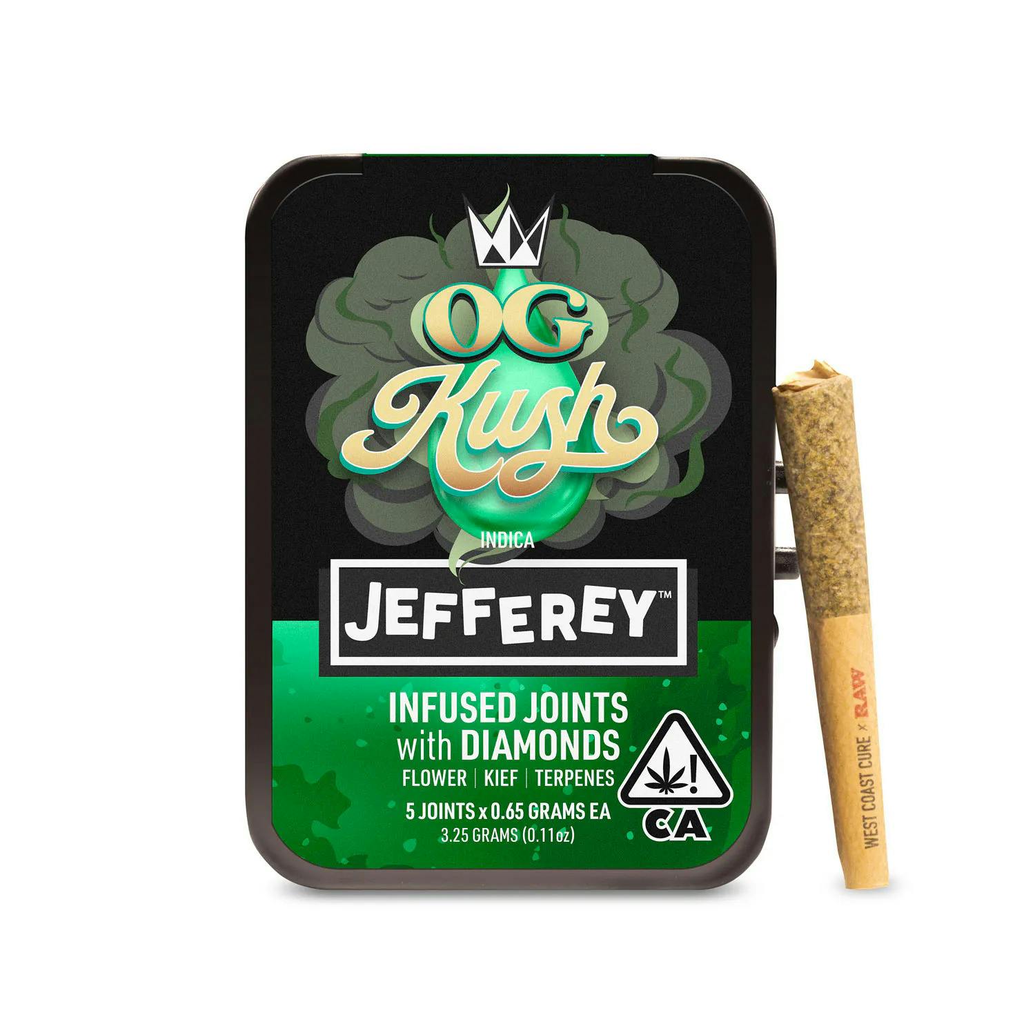West Coast Cure x Jefferey - God's Gift (Indica) 5pk Infused Preroll