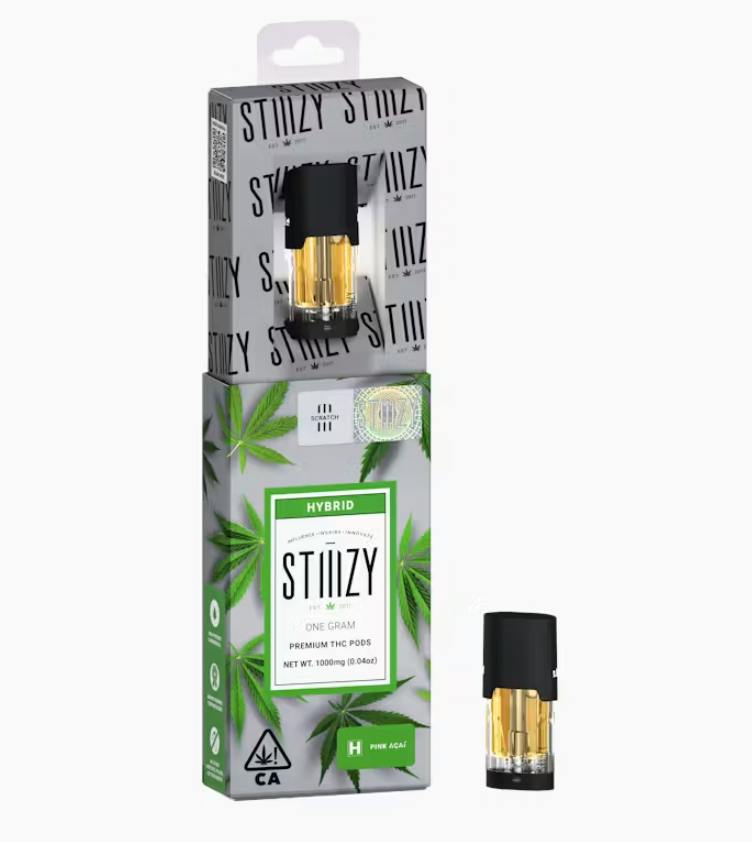 Vape Cartridge - PINK ACAI 1G Original THC Pod - STIIIZY