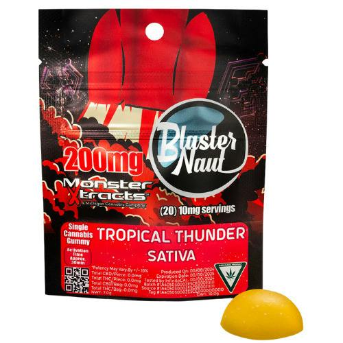 Monster Xtracts Tropical Thunder Sativa Blasternaut Single Serve Gummy 200mg THC