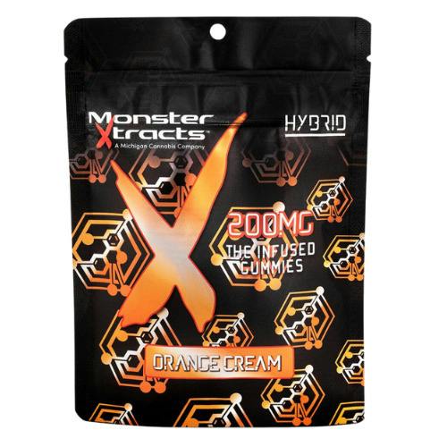 Monster Xtracts Orange Cream Hybrid Gummies 200mg THC