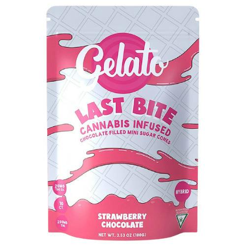 Gelato Last Bite Strawberry White Chocolate Cones 200mg THC