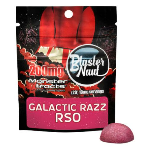 Monster Xtracts Galactic Razz RSO Hybrid Blasternaut Single Serve Gummy 200mg