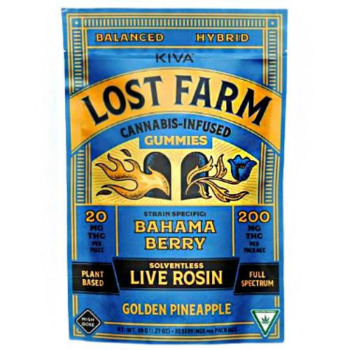 Lost Farm Golden Pineapple Live Rosin Gummies 200mg THC