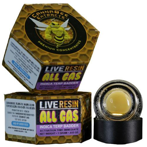 Cannabee Extracts All Gas Live Resin Terp Badder 1g