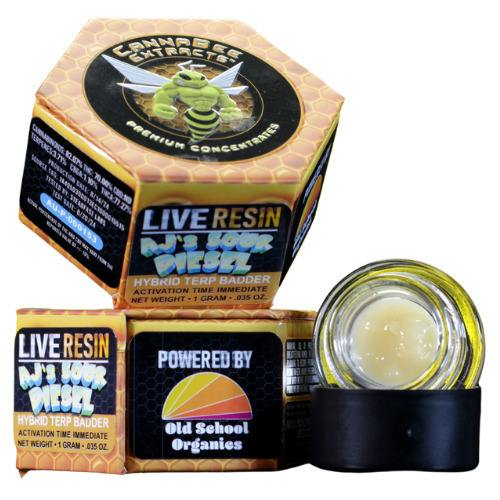 Cannabee Extracts AJ's Sour Diesel Live Resin Terp Badder 1g