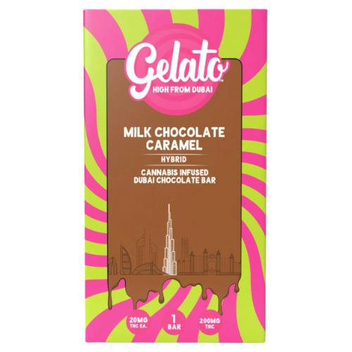 Gelato Milk Chocolate Caramel Dubai Bar 200mg THC