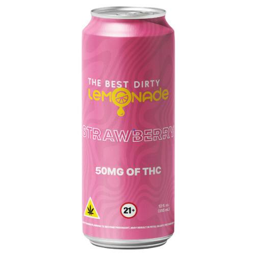 Best Dirty Lemonade Strawberry Infused Seltzer 50mg THC