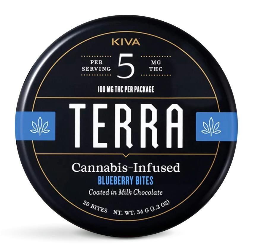 Kiva Confections Terra Bites Blueberry 100mg THC