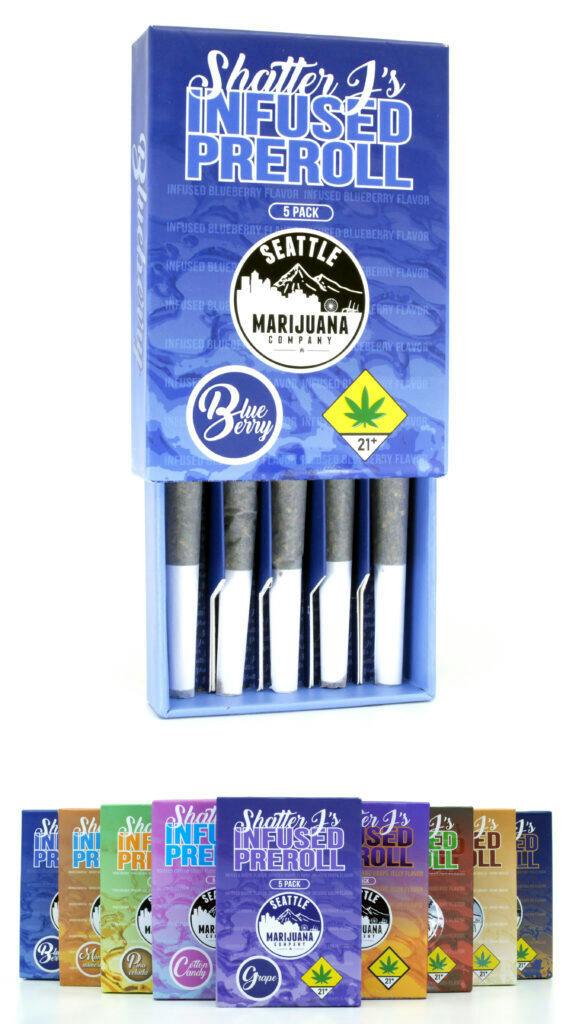 Blueberry Shatter J's Pre-Roll 5-pack | 5g (DOH)