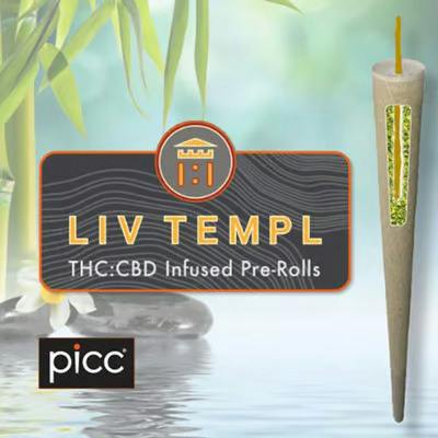 (Sativa) Go Time & CBD Sauce Rosin Liv Temple Infused Pre-Roll