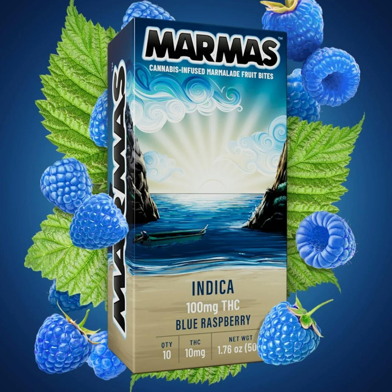 Blue Raspberry Marmas Gummies CBD+CBN+Melatonin | 175mg (DOH)