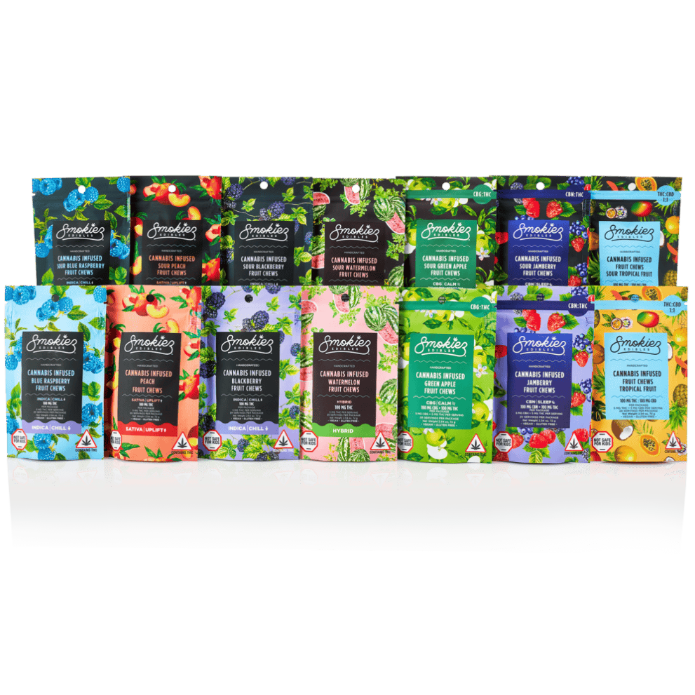 PNW Smokiez Fruit Chews Watermelon Sour 1:1 CBN