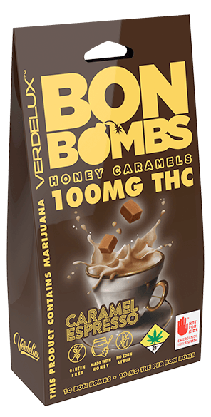 BON BOMBS Caramel Espresso 10-Pack Edibles Verdelux | 100mg (DOH)