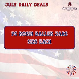 *July 7g Live Hash Rosin Baller Jar - $125*