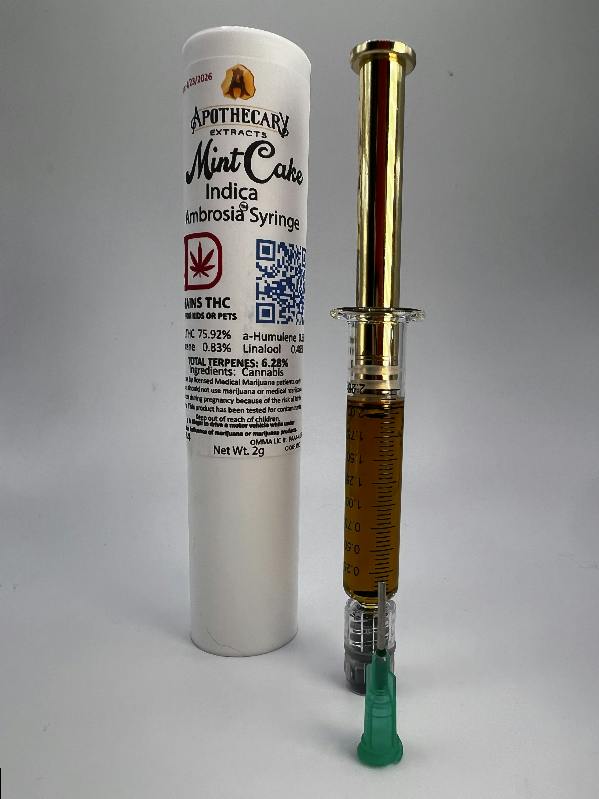 Mint Cake Live Resin Ambrosia Syringe - Indica 2g