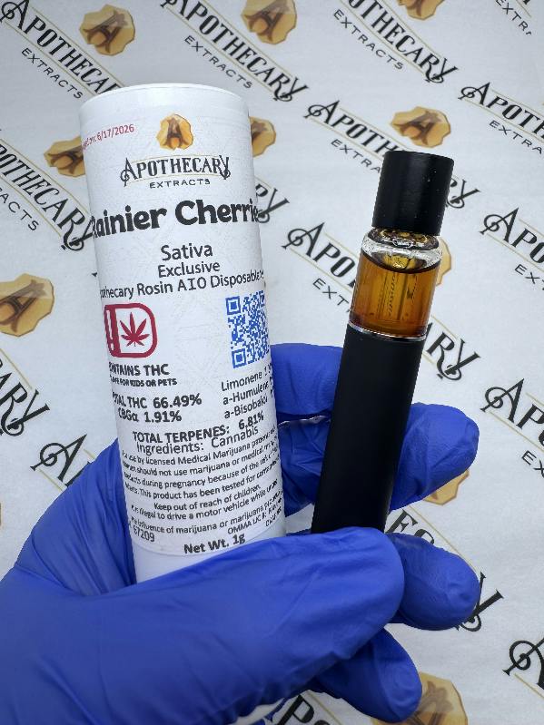Rainier Cherries Live Hash Rosin AIO - Sativa 1g