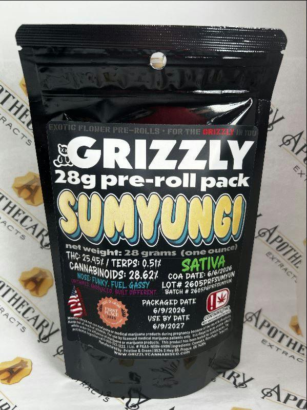 GRIZZLY - Sumyungi - 28G Flower Joint Pack - Hybrid