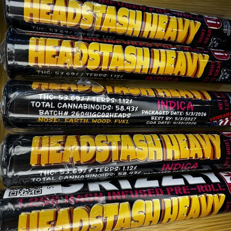 GRIZZLY - Headstash Heavy - 1.2g Infused Joint - Indica