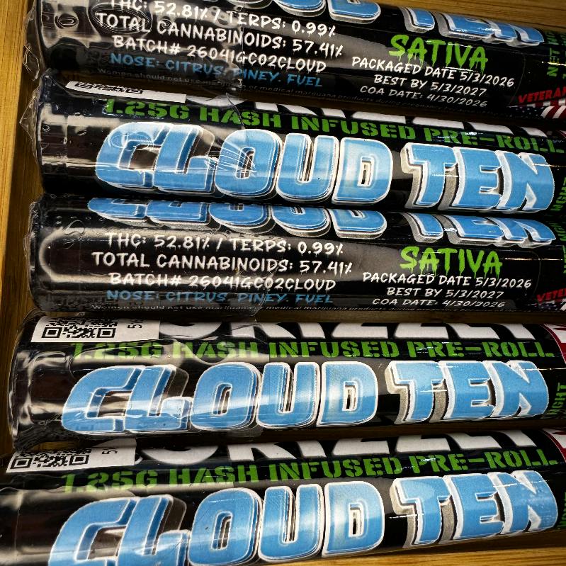 GRIZZLY - Cloud Ten - 1.2g Infused Joint - Sativa
