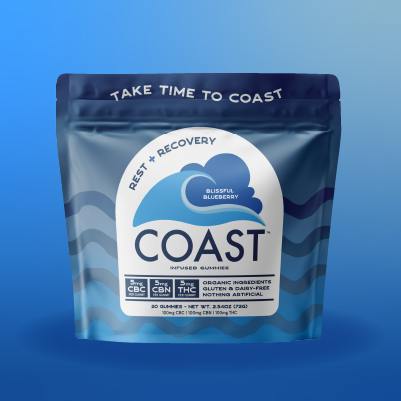 COAST Blissful Blueberry 5:5:5 Rest Gummy 100mg