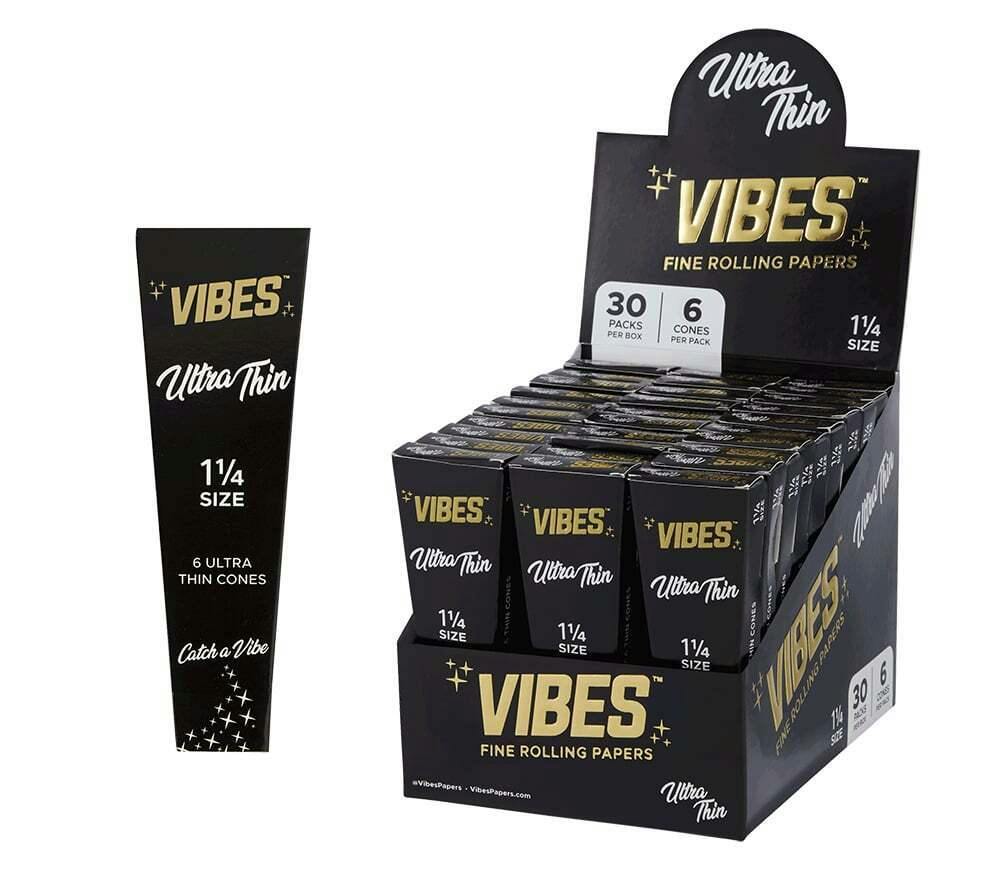 Ultra Thin Cones Coffin 1 1/4 Black | Vibes - Cones