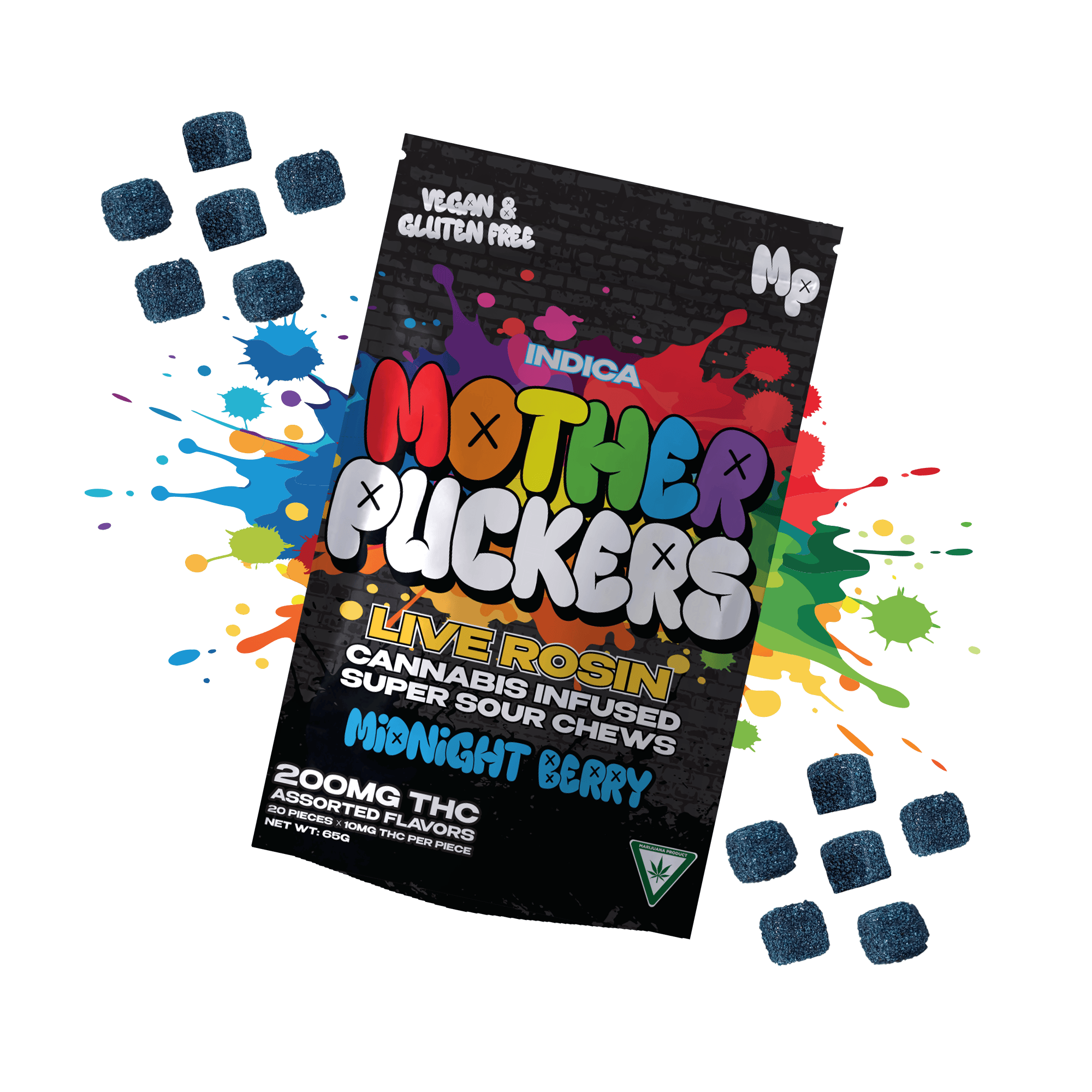 Mother Puckers - Midnight Berry Live Rosin Chews 200mg